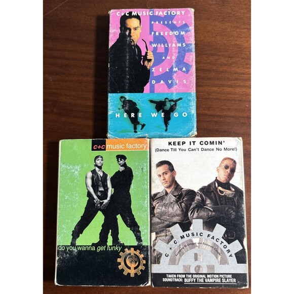 C+C Music Factory Lot Of 3 Cassette Singles. Columbia Records 1990s. - Picture 1 of 6